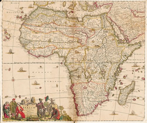 Rockstuhl Landkarte: Der Kontinent Afrika 1698 (Plano)