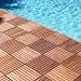 Le click Teak Flooring Tiles Exclusive - Box of 10 Tiles (Teak Oiled Natural Brown) (12
