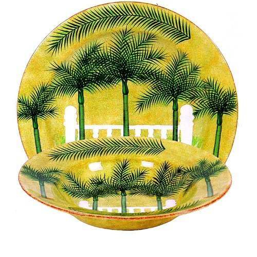 Best Cheap 2 Platters Palm Tree Tropical. Pasta Bowl, Platter