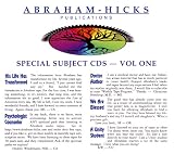 Abraham-Hicks Special Subjects Vol. 1