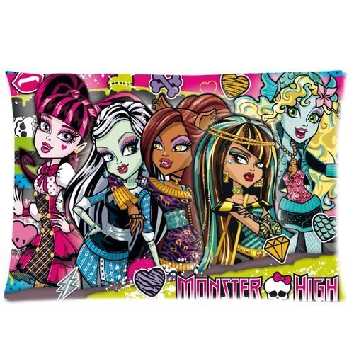 Wonderland pillowcase Monster High Home Decorative Pillowcase Pillow Case Cover 20*30 Print