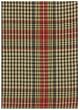 Durable Flat Weave 100% Cotton Colorful Cream and Dark Green Plaid Dishtowel 18" X 28" Set / 6