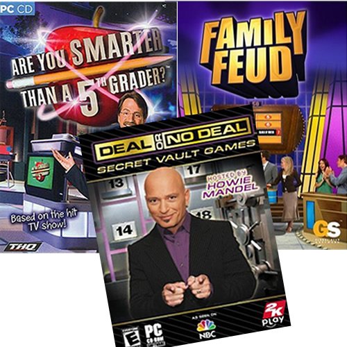 TV Shows in PC Games (Are You Smarter Than a 5th Grader?, Deal or No Deal: Secret Vault Games, Family Feud)