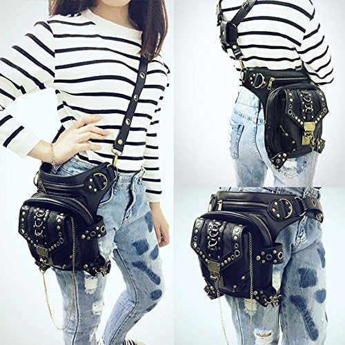 Steampunk Bag Steam Punk Retro Rock Gothic Goth Shoulder Waist Bags Packs Victorian Style for Women Men + leg Thigh Holster Bag