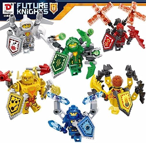 6 Action Mini figures Building Blocks Toys