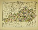 1882 MAP KENTUCKY NORTH CAROLINA BRITANNICA NINTH