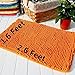 Hughapy Chenille Bathroom Rug Non Slip Bath Mat Extra Soft and Absorbent Shaggy Rugs Plush Carpet Mats for Bathroom Living Room (Orange, 31x 20 inch)