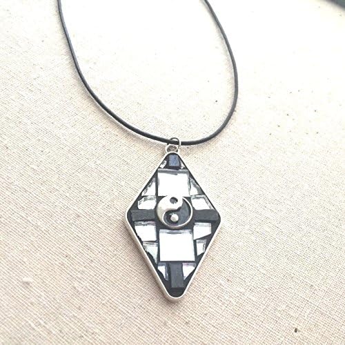 Yin Yang Mosaic Art Pendant