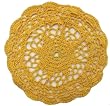 Crocheted By Hand Mini Doily - Sunflower Yellow