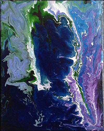 Mystic - Original Acrylic Painting on Canvas 10" X 8 " 0.3" (Canvas Float Frame 9-1/4" X 11-1/4" X 1-5/8")