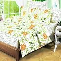 Blancho Bedding - [Maple in Blossom] 100% Cotton 4PC Comforter Cover/Duvet Cover Set (King Size)