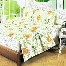 Blancho Bedding - [Maple in Blossom] 100% Cotton 4PC Comforter Cover/Duvet Cover Combo (King Size)