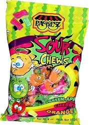 Paskesz Candy, Sour Fruit Chews 4-Ounce Bags (Pack of 24)
