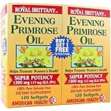 Evening Primrose Oil 1300mg Royal Brittany Twin Pack American Health Products 12