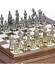 Toy: Vittoriano Chessmen & Alabastro Chess Board/Cabinet From Italy - Bello Games New York, Inc.