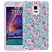 Note 4 Case, Style4U Galaxy Note 4 Flower Design Slim Fit Hybrid Armor Case for Samsung Galaxy Note 4 with 1 Stylus and 1 HD Clear Screen Protector [ Flower Pink]