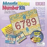 Aquastone Group Mosaic House Number Kit, 8-Inch-by-8-Inch
