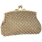 Menbur 127210036 Mesh and Crystal Clutch