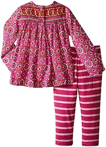 Pink Chicken Baby Girls Lucy 2 Pc Set, Meadow Mauve Border Print, 18/24 Months