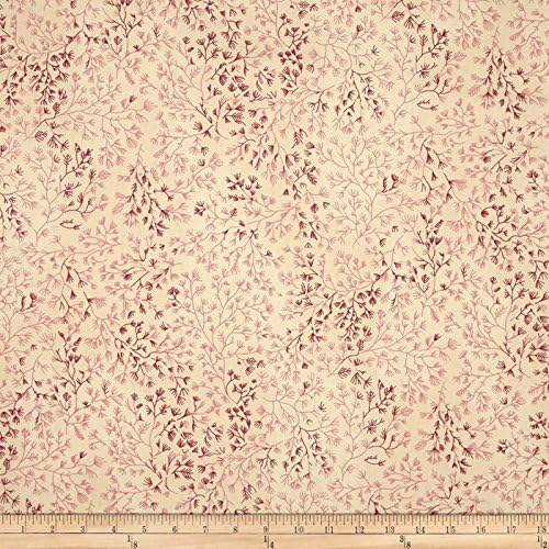 110 In. Wide Quilt Back Cream/Red Fabric By The Yard