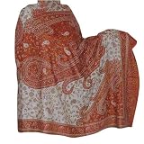 Fancy Rust Paisley Shawl Stole Womens Wrap Dress in India 84 x 40 (psley346)