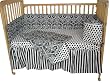 Tadpoles Black Damask 4 piece Crib Set