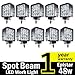 ( Pack of 10 ) TMH 48w Square Shape 30 Degree LED Work Light Spot Lamp Driving Light, Jeep, Off-road, 4wd, 4x4, Utv, Sand Rail, Atv, Suv, Motorbike, Motorcycle, Bike, Dirt Bike, Bus, Trailer, Truck