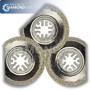 DB3O: Versa-Tool DB3O Electroplated Diamond Semi-Round Cutting and Grinding Blade For Dremel Multi-Max, 3 Pack