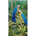 Outdoor Art - Blue & Gold Parrots by Ed Usher (16x30")