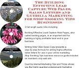 The Guerilla Marketing, Building Effective Lead Capture Web Pages, Sales Letters for Stop Smoking Tips Businesses