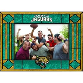 Jacksonville Jaguars Art Glass Horizontal Frame