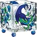 Peacock Hand Painted Art Glass Tea Light Candle Holder Candleware