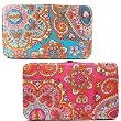 New Paisley Heart Flat Clutch Opera Wallet --Turquoise Blue Red Pink