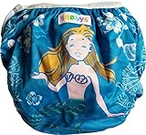 ベビーの水遊びにスイムパンツ　★赤ちゃんの水あそびに！洗って使えるので紙パンツよりとっても経済的でかわいいので大人気 (Aqua Mermaid)
