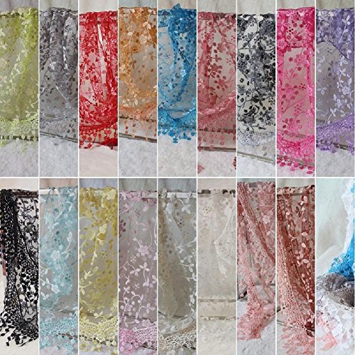 Lace Hollow Hook Floral Women Long Scarf Wrap Ladies Shawl Girls Large Silk Scarves