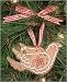 4" Gingerbread Peace Dove Christmas Ornament With Cookie Cutter & Recipe #241273
