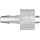 Value Plastics Natural Polypropylene Tube Fitting, Male Luer with Integral Lock Ring to 200 Series Barbed Coupler, Tube ID
