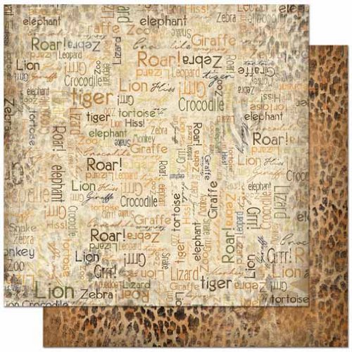 Word 12X12 Zoology Collection Paper (Bo Bunny) 