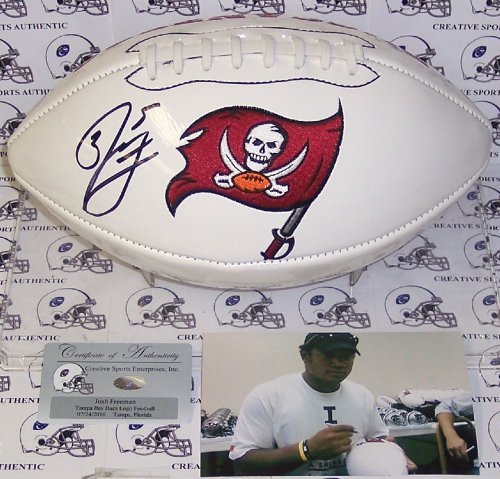 Josh Freeman Hand Signed Tampa Bay Buccaneers Logo Football