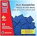 Brictek Base Plates Multi Sizes Blue- 17 pcs