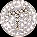 Bella Crystal Collection Initial T Ball Marker Hat Clip