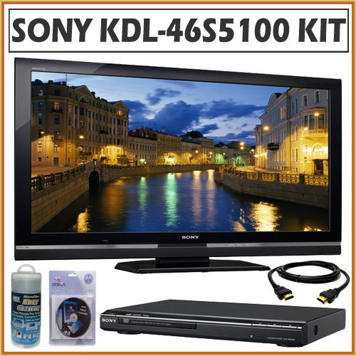 Sony Bravia S Series KDL-46S5100 46-inch 1080p LCD HDTV + DVD Accessory Kit
