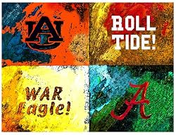 Auburn Painting - A House Divided - Auburn-Alabama
