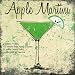 Apple Martini Art Poster Print by Louise Carey, 8x8