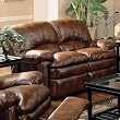 Walter Reclining Loveseat in Brown Bonded Leather by Coaster Furniture