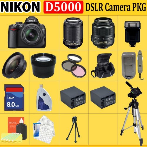 Nikon D5000 12.3 Mp Dx Digital SLR Camera with 2.7-inch Vari-angle LCD