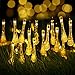 Covboa Solar String Lights, 20ft 30 LED Water Drop Solar Lights Outdoor String Fairy Waterproof Lights Garden Decorations Christmas Lights for Room, Patio, Home, Party,Yard (Warm White)