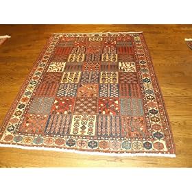 Handmade Antique Iranian Baktiarie Rug 5'5x6'10