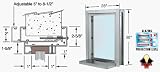 CRL 28 Wide Bullet Resistant Satin Anodized Interior Window with Surround Sound and Shelf with Deal Tray