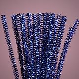 12" ROYAL BLUE CHENILLE METALLIC PIPE CLEANER